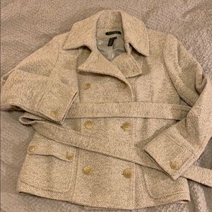 LAUREN Ralph Lauren gray wool pea coat size M
